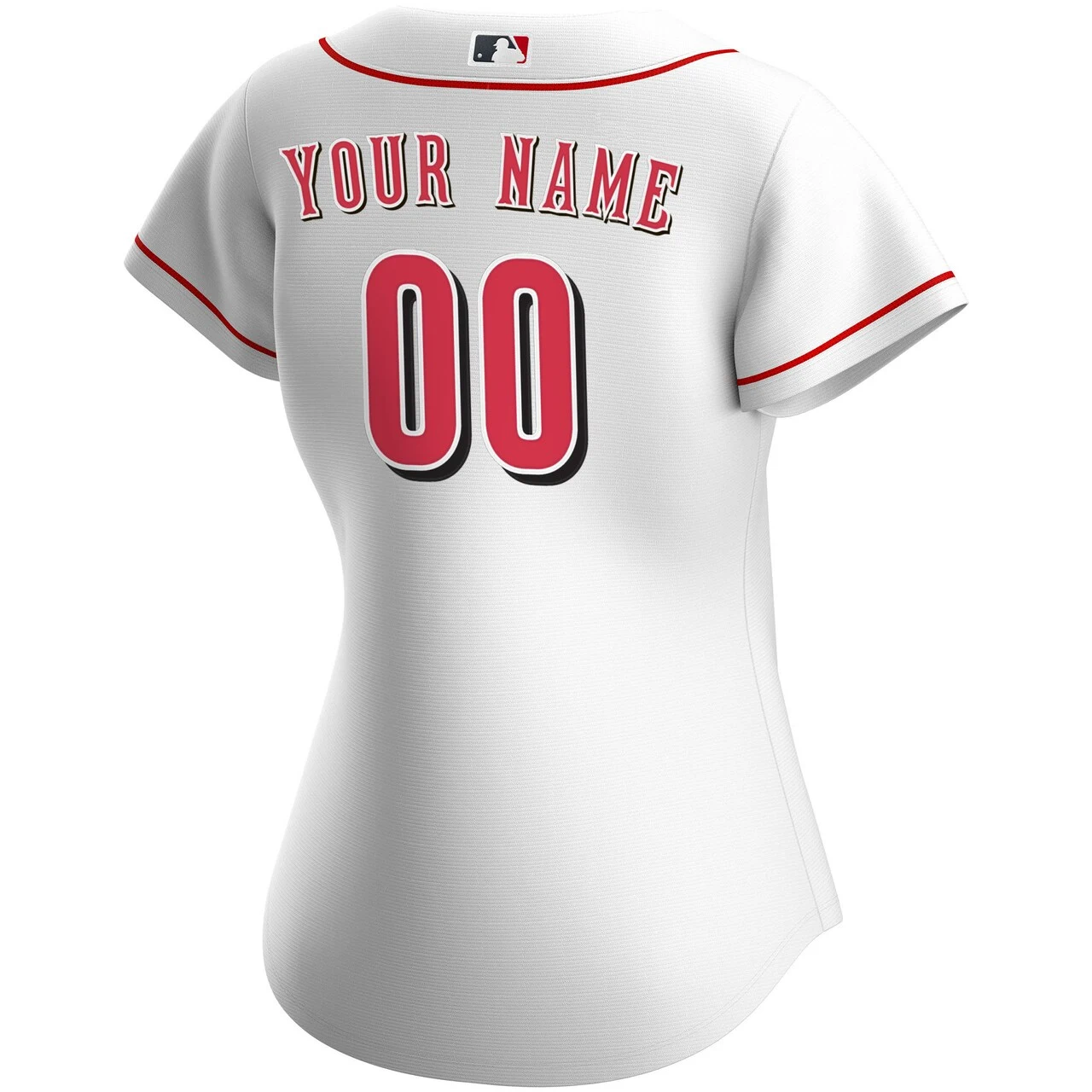 Women's Cincinnati Reds Nike White Home Replica Custom Jersey - Image 3