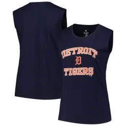 Women's Detroit Tigers Profile Navy Plus Size Tank Top