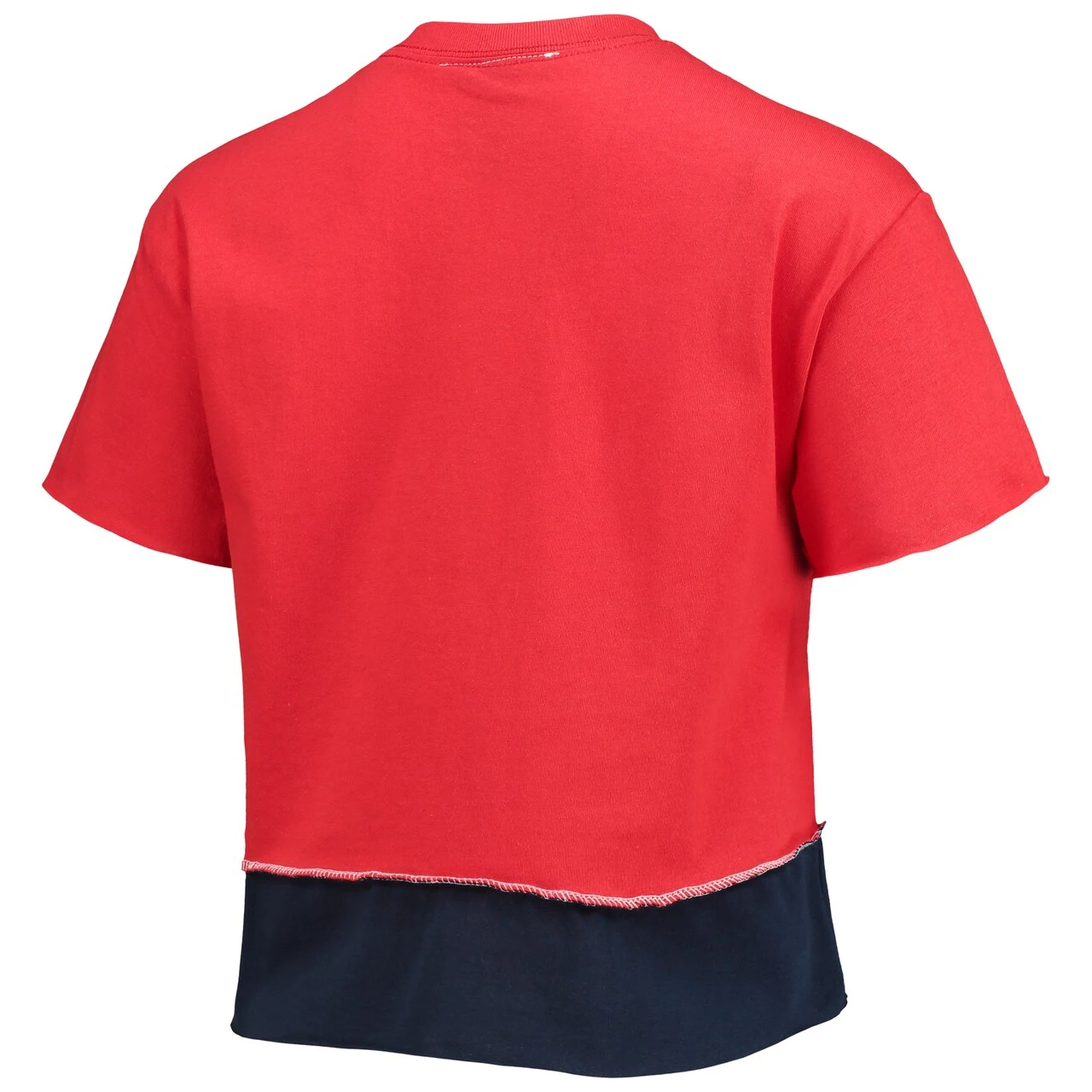 Women's Atlanta Braves Refried Apparel Red Cropped T-Shirt - Image 3