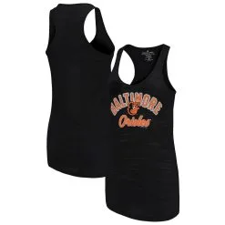 Women's Baltimore Orioles Soft As A Grape Black Multicount Racerback Tank Top