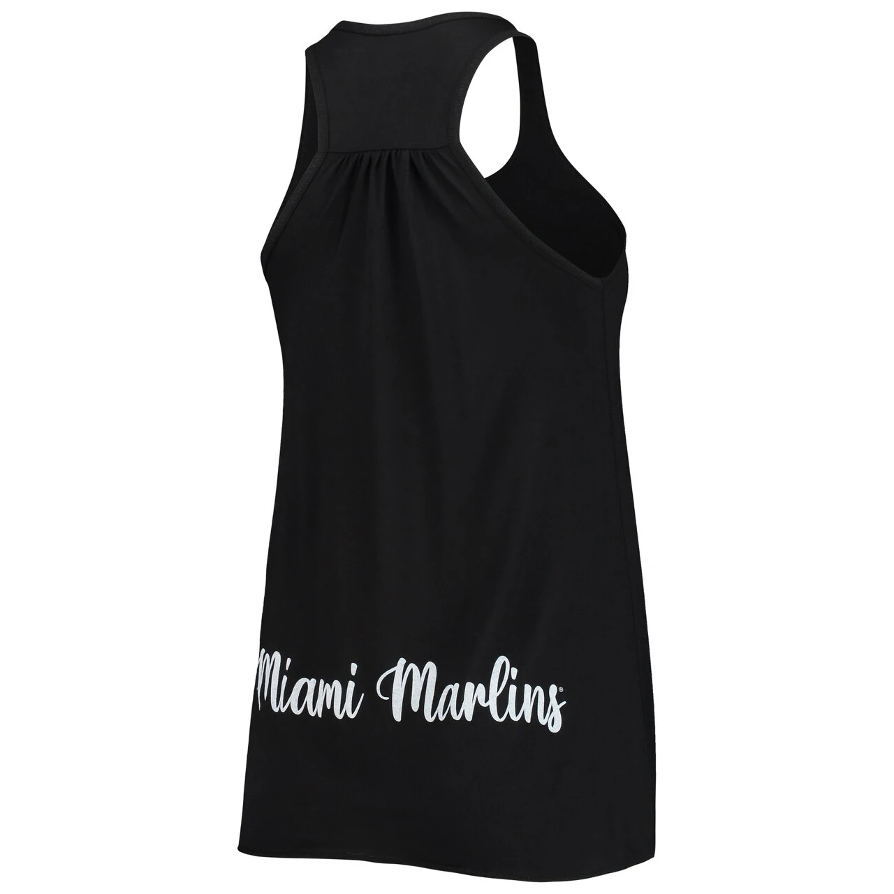 Women's Miami Marlins Soft As A Grape Black Front & Back Tank Top - Image 3