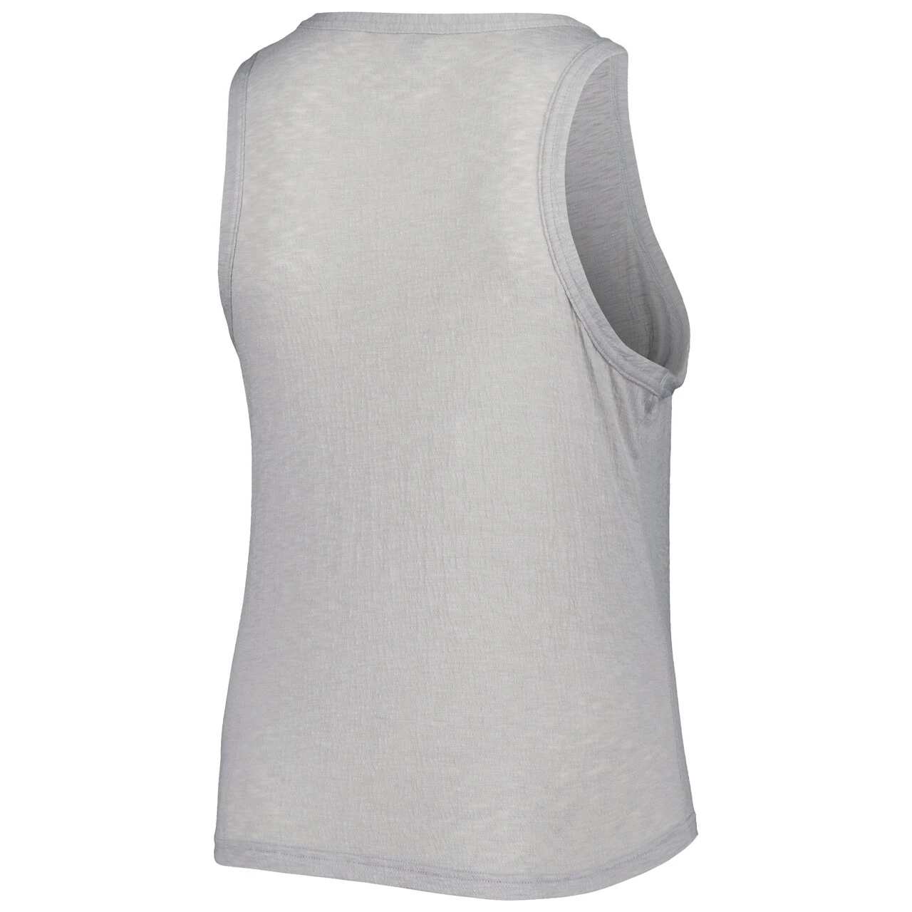 Women's Miami Marlins Soft As A Grape Gray Plus Size High Neck Tri-Blend Tank Top - Image 3