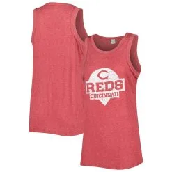 Women's Cincinnati Reds Soft As A Grape Red Tri-Blend Tank Top
