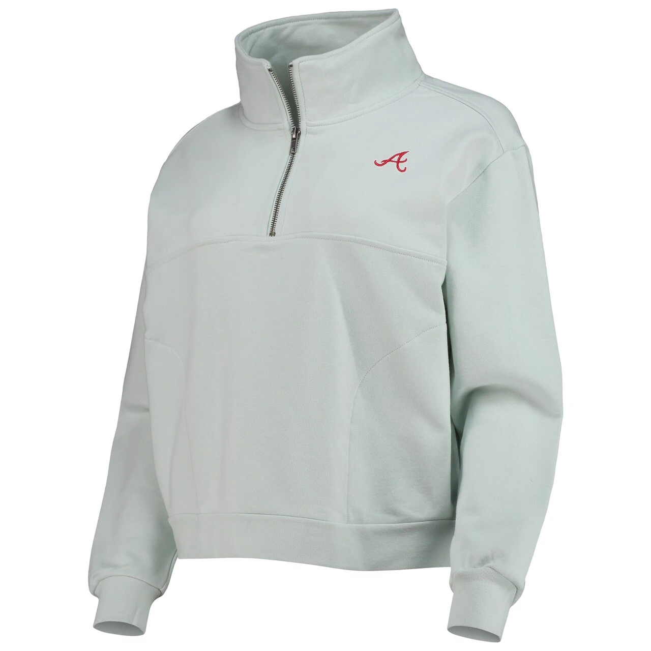 Women's Atlanta Braves The Wild Collective Light Blue Two-Hit Quarter-Zip Pullover Top - Image 2