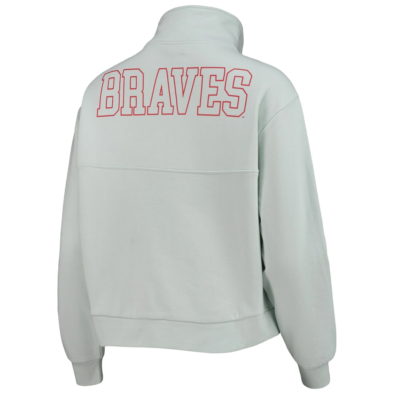 Women's Atlanta Braves The Wild Collective Light Blue Two-Hit Quarter-Zip Pullover Top - Image 3