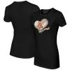 Women's Baltimore Orioles Tiny Turnip Black Heart Banner T-Shirt