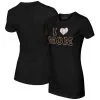 Women's Baltimore Orioles Tiny Turnip Black I Love Mom T-Shirt