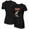 Women's Baltimore Orioles Tiny Turnip Black TT Rex T-Shirt