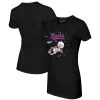 Women's Cincinnati Reds Tiny Turnip Black Space Unicorn T-Shirt