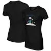 Women's Miami Marlins Tiny Turnip Black Astronaut T-Shirt