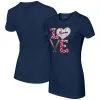 Women's Atlanta Braves Tiny Turnip Navy Baseball Love T-Shirt