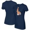 Women's Detroit Tigers Tiny Turnip Navy Baseball Tie T-Shirt