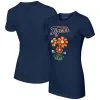 Women's Detroit Tigers Tiny Turnip Navy Blooming Baseballs T-Shirt