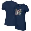 Women's Detroit Tigers Tiny Turnip Navy Peace Love Baseball T-Shirt