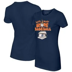 Women's Detroit Tigers Tiny Turnip Navy Smores T-Shirt