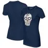 Women's Detroit Tigers Tiny Turnip Navy Sugar Skull T-Shirt