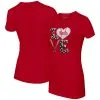 Women's Cincinnati Reds Tiny Turnip Red Baseball Love T-Shirt