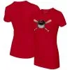Women's Cincinnati Reds Tiny Turnip Red Hat Crossbats T-Shirt