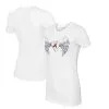 Women's Atlanta Braves Tiny Turnip White Angel Wings T-Shirt