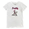 Women's Atlanta Braves Tiny Turnip White Caleb The Catcher T-Shirt