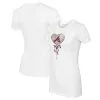 Women's Atlanta Braves Tiny Turnip White Heart Lolly T-Shirt