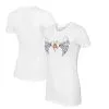 Women's Baltimore Orioles Tiny Turnip White Angel Wings T-Shirt