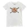Women's Baltimore Orioles Tiny Turnip White Baseball Crossbats T-Shirt