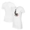 Women's Baltimore Orioles Tiny Turnip White Baseball Tie T-Shirt