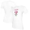 Women's Baltimore Orioles Tiny Turnip White Blooming Baseballs T-Shirt