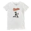 Women's Baltimore Orioles Tiny Turnip White Caleb The Catcher T-Shirt
