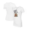 Women's Baltimore Orioles Tiny Turnip White Dirt Ball T-Shirt