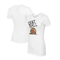 Women's Baltimore Orioles Tiny Turnip White Dirt Ball T-Shirt