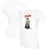 Women's Baltimore Orioles Tiny Turnip White Gumball Machine T-Shirt