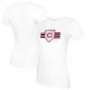 Women's Cincinnati Reds Tiny Turnip White Base Stripe T-Shirt