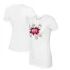 Women's Cincinnati Reds Tiny Turnip White Baseball Pow T-Shirt
