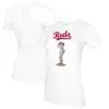 Women's Cincinnati Reds Tiny Turnip White Bubbles T-Shirt