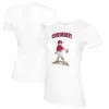 Women's Cincinnati Reds Tiny Turnip White Clemente T-Shirt