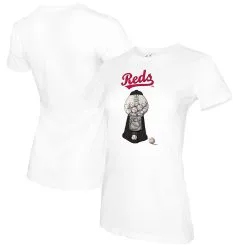 Women's Cincinnati Reds Tiny Turnip White Gumball Machine T-Shirt