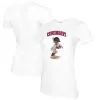 Women's Cincinnati Reds Tiny Turnip White James T-Shirt