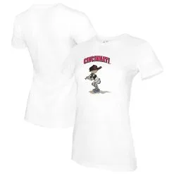 Women's Cincinnati Reds Tiny Turnip White Slugger T-Shirt