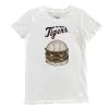 Women's Detroit Tigers Tiny Turnip White Burger T-Shirt