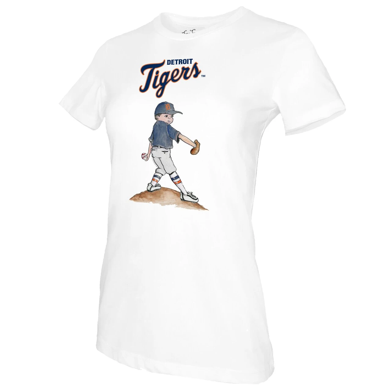 Women's Detroit Tigers Tiny Turnip White Clemente T-Shirt - Image 2