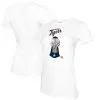 Women's Detroit Tigers Tiny Turnip White Gumball Machine T-Shirt