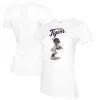 Women's Detroit Tigers Tiny Turnip White James T-Shirt