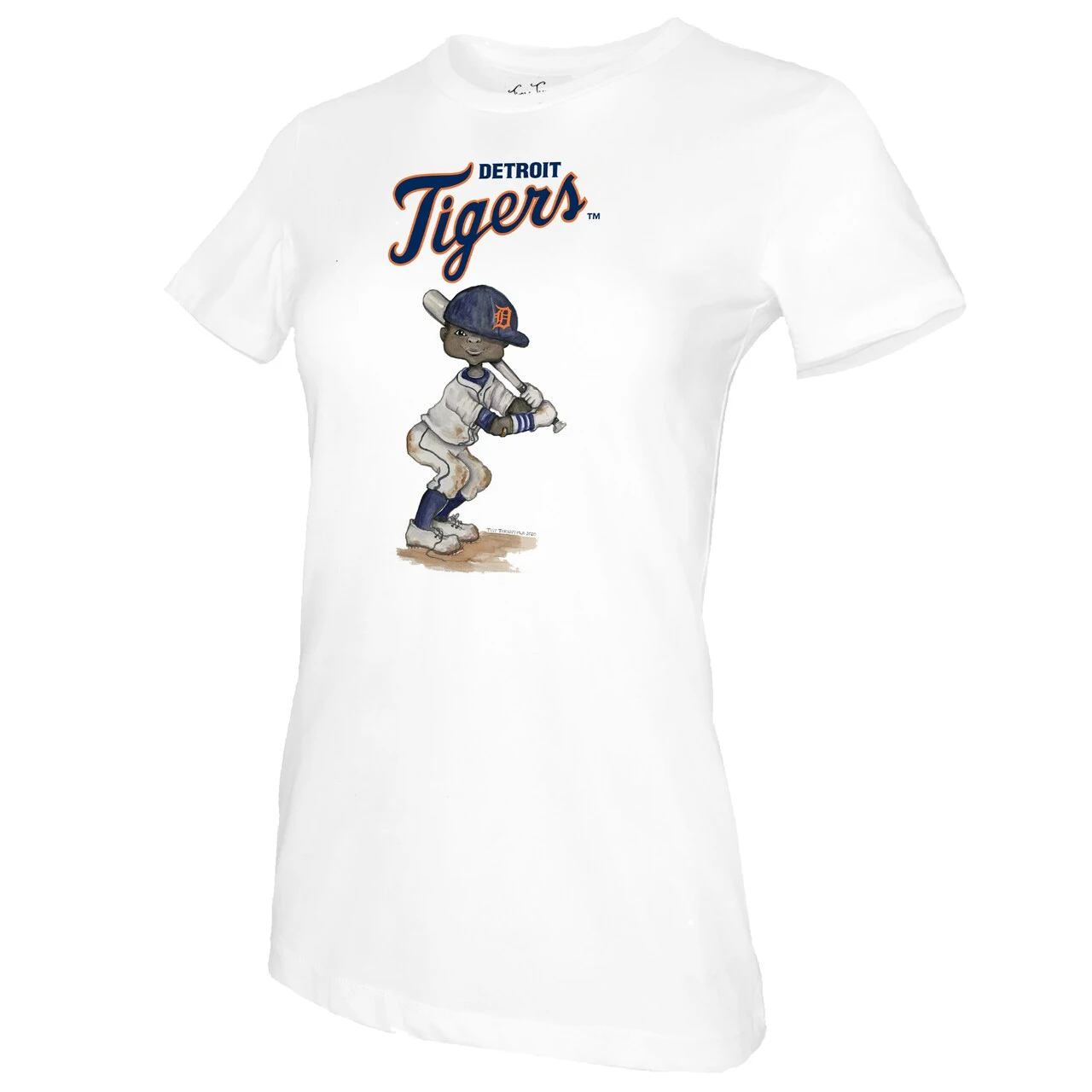 Women's Detroit Tigers Tiny Turnip White James T-Shirt - Image 2