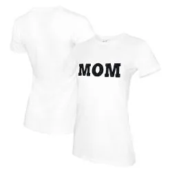 Women's Miami Marlins Tiny Turnip White Mom T-Shirt