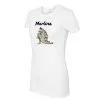 Women's Miami Marlins Tiny Turnip White Stega T-Shirt
