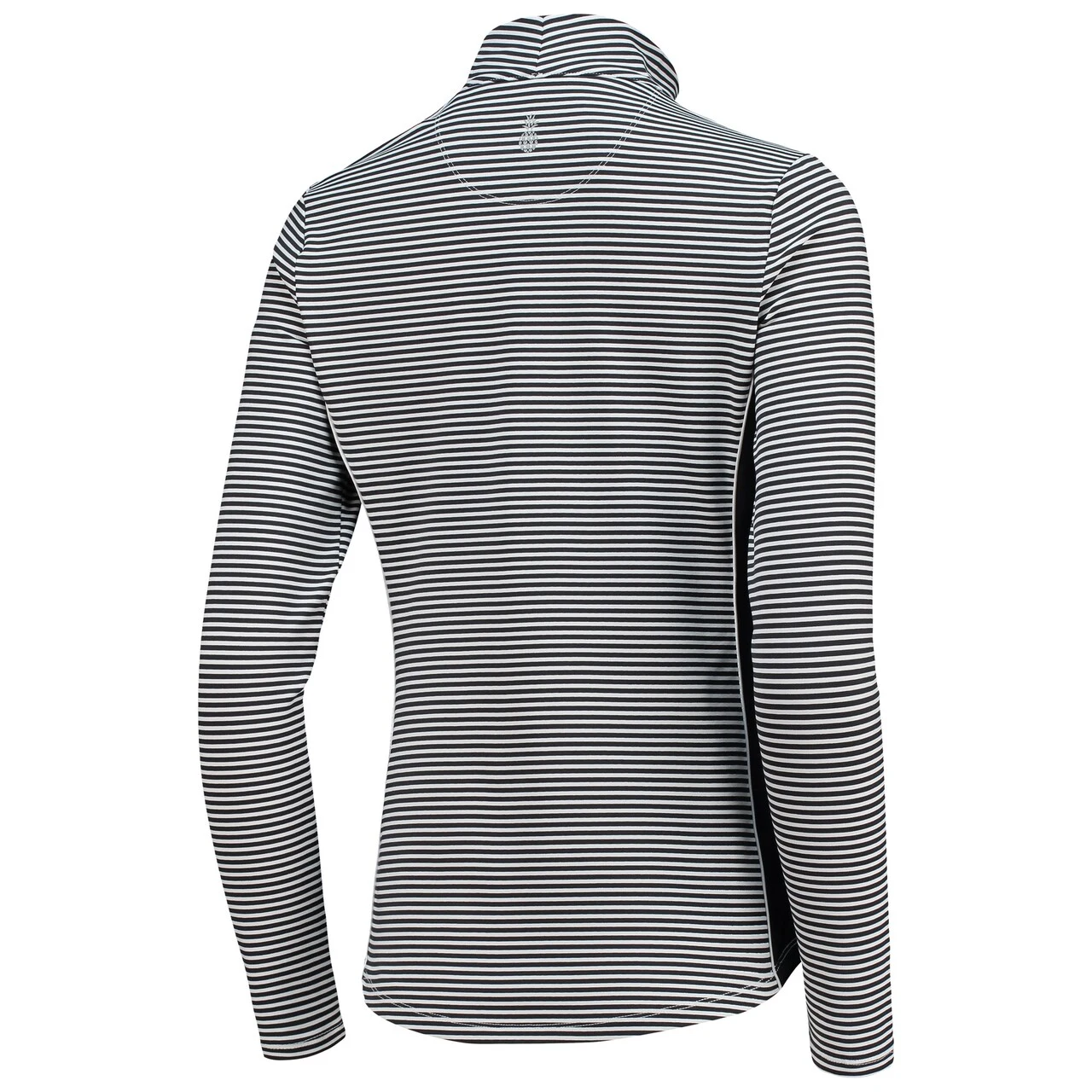 Women's Atlanta Braves Tommy Bahama Black Aubrey Stripe Block IslandZone Half-Zip Jacket - Image 3