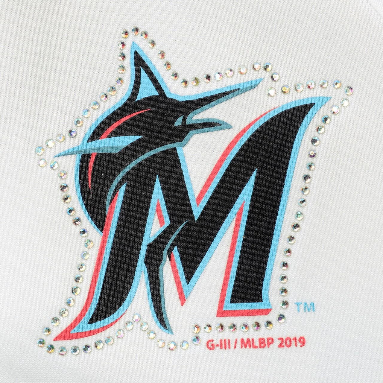 Women's Miami Marlins Touch Black Faceoff Full-Zip Raglan Track Jacket - Image 4