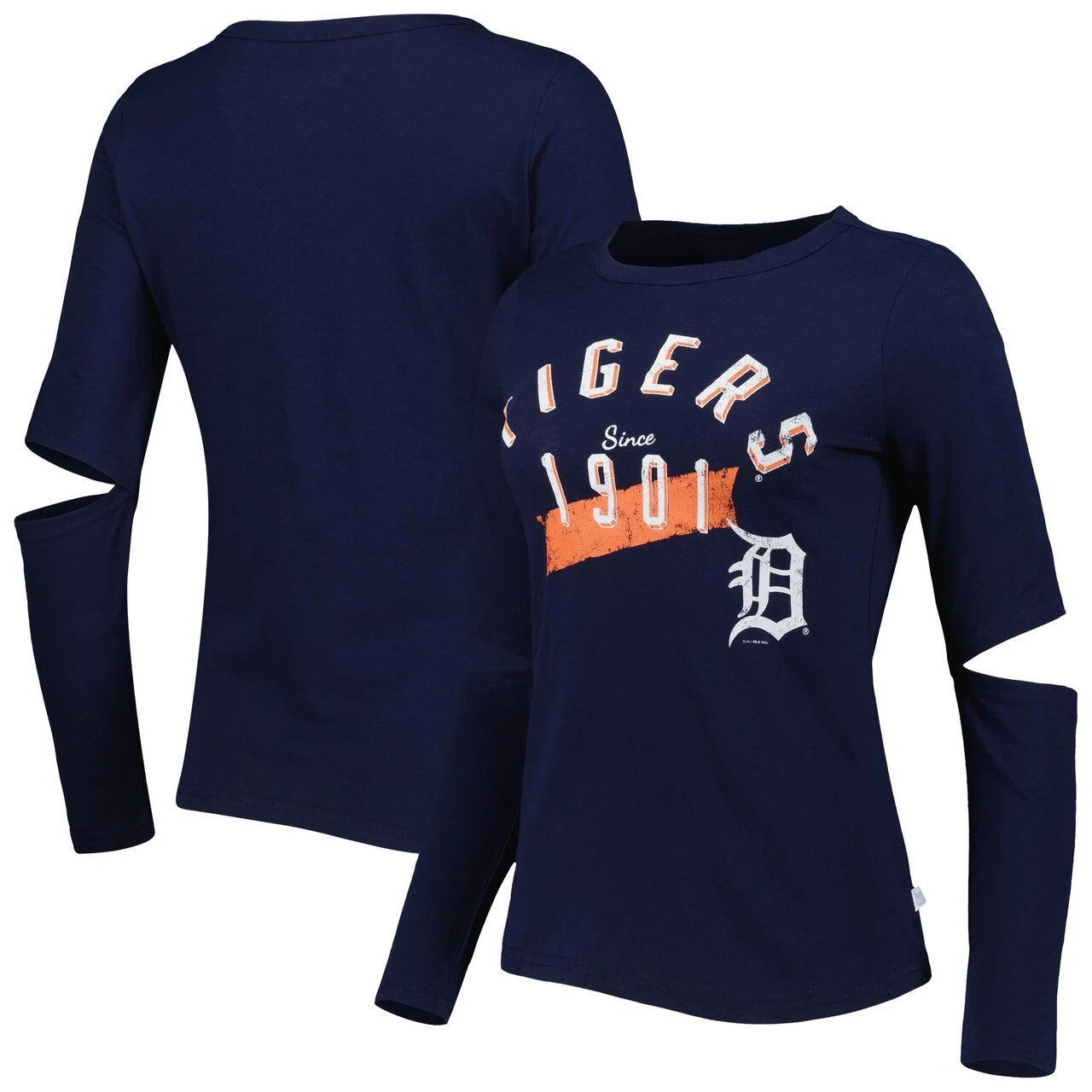 Women's Detroit Tigers Touch Navy Formation Long Sleeve T-Shirt